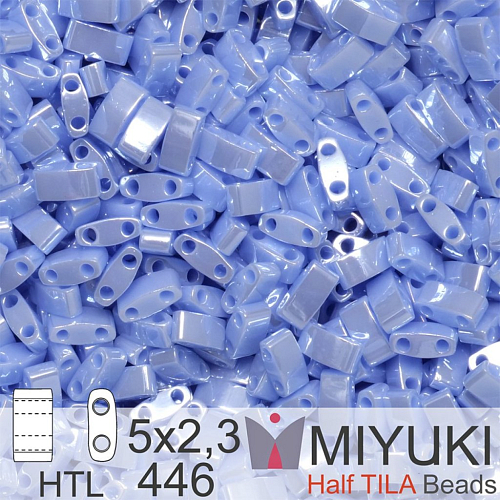 Korálky Miyuki Half Tila. Barva Opaque Light Periwinkle Luster  HTL 446 Balení 3g