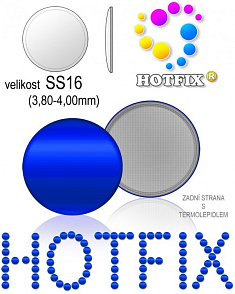 Kovové NAILHEAD HOTFIX nažehlovací polotovary. Velikost SS16 (3,80-4,00mm) Tl.0,6mm. Barva 049 KRÁLOVSKÁ MODRÁ (lesklá ocelová). Balení 60Ks.