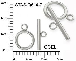 Zapínání  CHIRURGICKÁ OCEL ozn.-STAS-Q614-7. velikost pr.12mm