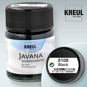 Barva na hedvábí JAVANA výrobce KREUL č.8108 Black