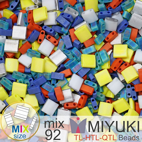 Korálky MIYUKI směs tvar TL-HTL-QTL BEADS . Barva MIX 92 Stardust. Balení 5g.