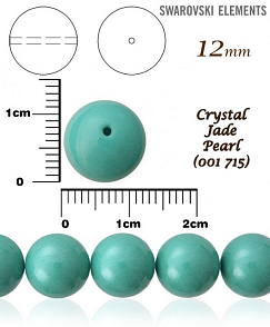 SWAROVSKI 5811 Voskované Perle barva CRYSTAL JADE PEARL velikost 12mm.