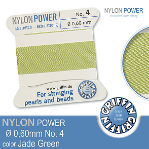 NYLON Power velmi pevná nit GRIFFIN síla nitě 0,60mm barva Jade Green