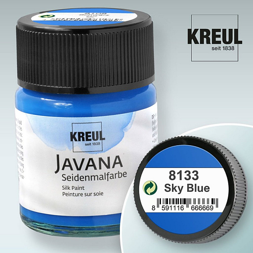 Barva na hedvábí JAVANA výrobce KREUL č.8133 Sky Blue