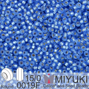 Korálky Miyuki Round 15/0. Barva 0019F Matte S/L Sapphire. Balení 5g