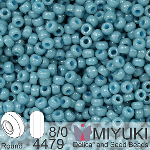 Korálky Miyuki Round 8/0. Barva 4479 Duracoat Dyed Opaque Moody Blue. Balení 5g