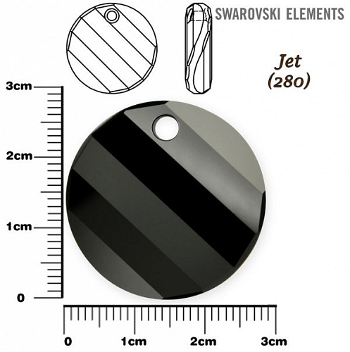 SWAROVSKI PŘÍVÉSKY TWIST Pendant 6621 barva JET velikost 28mm. 