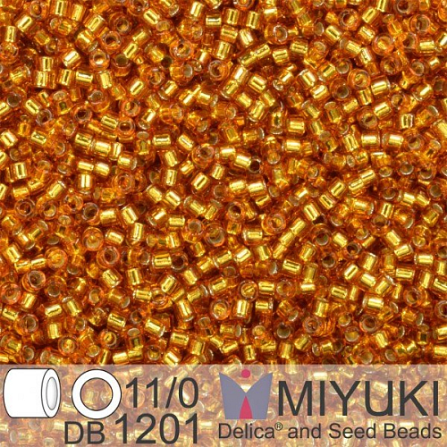 Korálky Miyuki Delica 11/0. Barva S/L Marigold DB1201. Balení 5g.