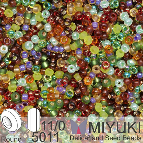 Korálky Miyuki Round 11/0. Barva Mix - Good Earth 5011. Balení 5g.
