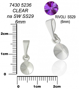 PŘÍVĚSEK na RIVOLKU 6mm .. Barva stříbrná. Ozn-7430 5236