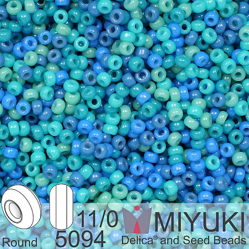 Korálky Miyuki Round 11/0. Barva Almond Blossom Mix 5094. Balení 5g.