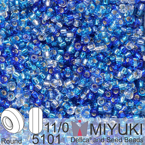 Korálky Miyuki Round 11/0. Barva Bridal Mix 5101. Balení 5g.