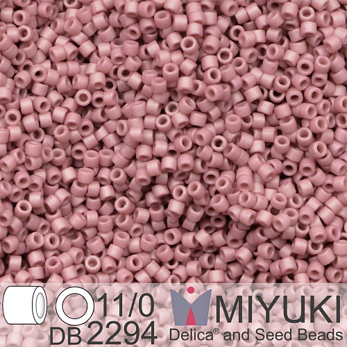 Korálky Miyuki Delica 11/0. Barva Matte Opaque Glazed Hydrangea DB2294. Balení 5g