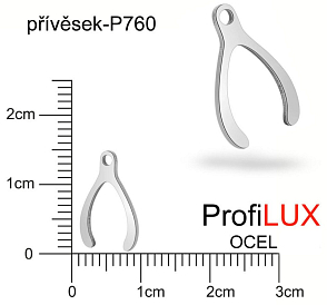 Přívěsek Chirurgická Ocel ozn-P760 symbol LUCKY velikost 14x10mm. Řada přívěsků ProfiLUX