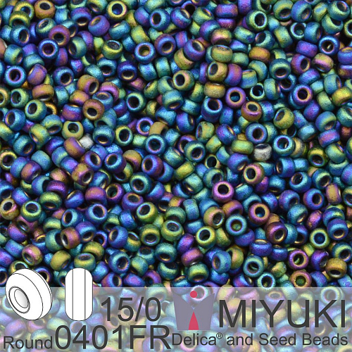 Korálky Miyuki Round 15/0. Barva 0401FR. Balení 5g.