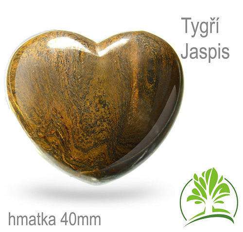 Minerály HMATKY tvar Srdce velikost 40mm Tygří Jaspis