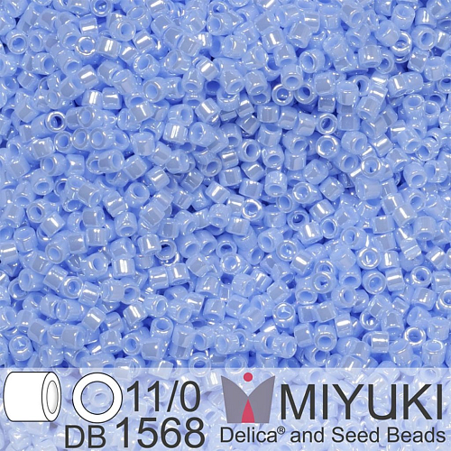 Korálky Miyuki Delica 11/0. Barva Opaque Agate Blue Luster DB1568. Balení 5g.