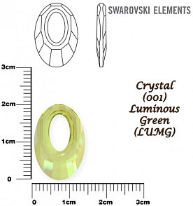 SWAROVSKI HELIOS Pendant barva CRYSTAL LUMINOUS GREEN velikost 20mm.