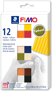 FIMO Soft Natural v balení 12 barevných bloků FIMO po 25g.