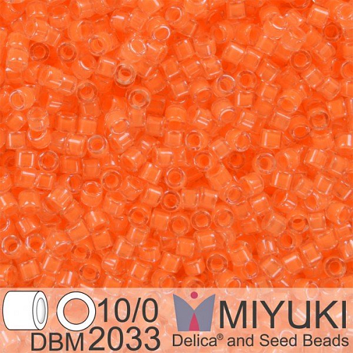 Korálky Miyuki Delica 10/0. Barva Luminous Creamsicle DBM2033. Balení 5g.
