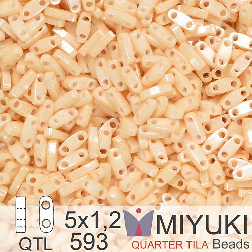 Korálky Miyuki QuarterTila. Barva Light Caramel Ceylon QTL 593 Balení 3g