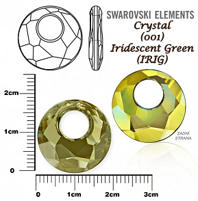 SWAROVSKI VICTORY Pendant 6041 barva Crystal Iridiscent Green velikost 18mm.