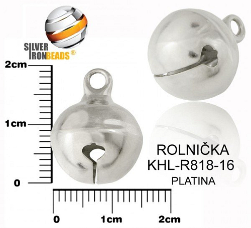 ROLNIČKA ozn. KHL-R818-16. Velikost pr.16mm. Barva platina.