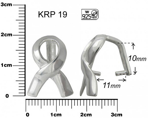 ŠLUPNA ozn.KRP 19. Materiál STŘÍBRO AG925.váha 1,73g.