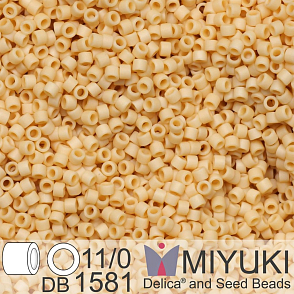 Korálky Miyuki Delica 11/0. Barva Matte Opaque Pear DB1581. Balení 5g.