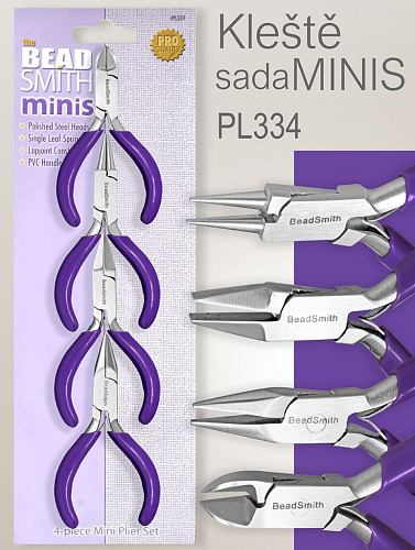Sada kleští BeadSMITH  MINIS PL334 Štípací, Ketlovací, Ploché a Půlkulaté