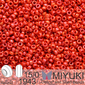Korálky Miyuki Round 15/0. Barva 1943 Op Red Luster. Balení 5g