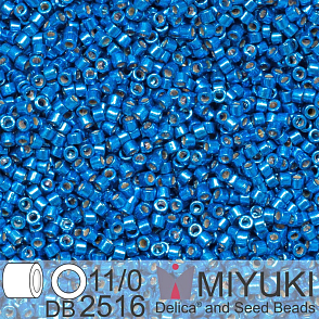Korálky Miyuki Delica 11/0. Barva Duracoat Galvanized Deep Aqua Blue DB2516. Balení 5g.