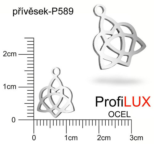 Přívěsek Chirurgická Ocel ozn-P589 Keltský UZEL Lásky velikost 12,5x15,5mm tl.1.2mm. Řada přívěsků ProfiLUX