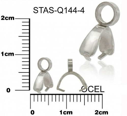 ŠLUPNA CHIRURGICKÁ OCEL ozn.-STAS-Q144-4. velikost 9,0 x 7,0mm.