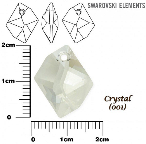 SWAROVSKI 6680 COSMIC Pendant barva CRYSTAL velikost 20mm.