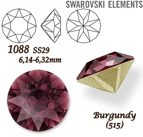 SWAROVSKI ELEMENTS 1088 XIRIUS Chaton SS29 (6,14-6,32mm) barva Burgundy (515).