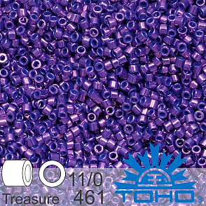 Korálky TOHO tvar TREASURE (válcové). Velikost 11/0. Barva č. 461-Higher-Metallic Grape. Balení 5g.