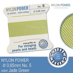 NYLON Power velmi pevná nit GRIFFIN síla nitě 0,65mm Barva Jade Green