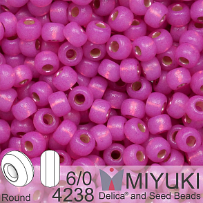 Korálky Miyuki MIX Round 6/0. Barva 4238 Duracoat Silverlined Dyed Paris Pink . Balení 5g