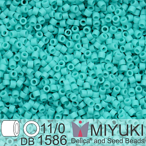 Korálky Miyuki Delica 11/0. Barva Matte Opaque Sea Opal DB1586. Balení 5g.