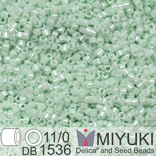 Korálky Miyuki Delica 11/0. Barva Opaque Light Mint Ceylon DB1536 Balení 5g