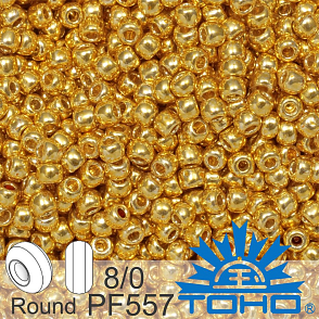 Korálky TOHO tvar ROUND (kulaté). Velikost 8/0. Barva č.PF557- Finish - Galvanized Starlight. Balení 10g.