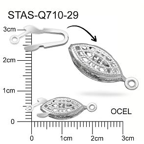 Mechanické zapínání (Záponka) CHIRURGICKÁ OCEL ozn.-STAS-Q710-29. velikost 7x18mm