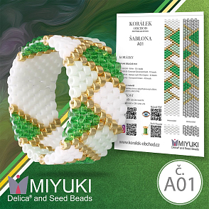 Rukodělná korálková stavebnice MIYUKI. Stavebnice prstenu New DIY color no. A01