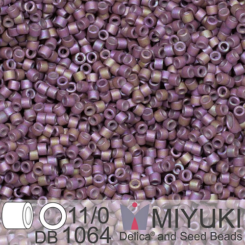 Korálky Miyuki Delica 11/0. Barva Matte Metallic Orchid Gold Iris DB1064. Balení 5g.