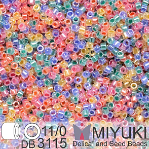 Korálky Miyuki Delica 11/0. Barva Strong Ceylon Mix DB3115. Balení 5g