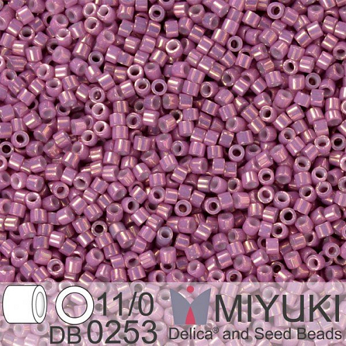 Korálky Miyuki Delica 11/0. Barva Op Dk Orchid Luster  DB0253. Balení 5g.
