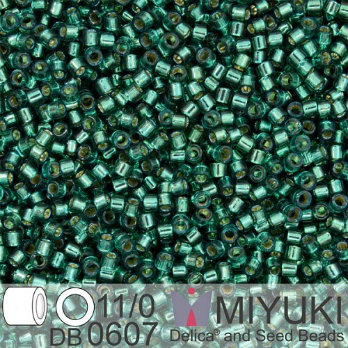 Korálky Miyuki Delica 11/0. Barva Dyed S/L Teal DB0607. Balení 5g