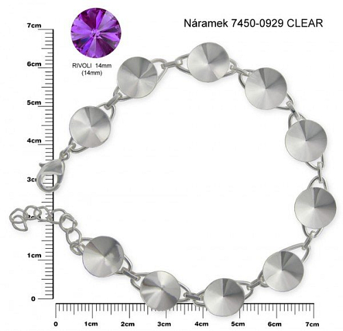 NÁRAMEK na RIVOLKY 14mm ozn.-7450-0929. Barva stříbrná.