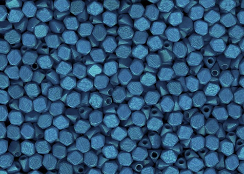 Korálky 1215 barva Modrá 678 velikost 6x6mm počet 50 kusů v sáčku